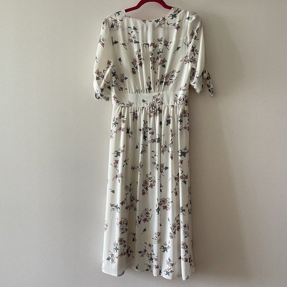 1. State Womens Buttons Dress White Size 4 Floral Print - Picture 6 of 6